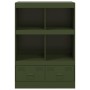 Aparador de acero verde oliva 67x39x95 cm de vidaXL, Aparadores - Ref: Foro24-841803, Precio: 121,82 €, Descuento: %