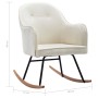 Silla mecedora de terciopelo blanco crema de vidaXL, Mecedoras - Ref: Foro24-289901, Precio: 176,60 €, Descuento: %