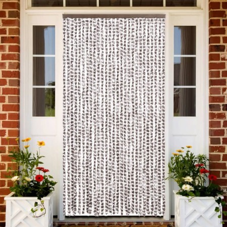 Cortina antimoscas chenilla beige y blanco 118x220 cm de vidaXL, Mosquiteras para ventanas - Ref: Foro24-4004892, Precio: 71,...