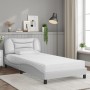 Cama con colchón cuero sintético blanco 100x200 cm de vidaXL, Camas y somieres - Ref: Foro24-3208704, Precio: 305,08 €, Descu...