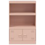 Aparador de acero rosa 67x39x107 cm de vidaXL, Aparadores - Ref: Foro24-841668, Precio: 119,57 €, Descuento: %