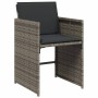 Set comedor jardín 7 pzas y cojines ratán sintético gris de vidaXL, Conjuntos de jardín - Ref: Foro24-3277855, Precio: 422,82...