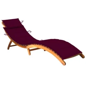 Tumbona de jardín con cojín madera maciza de acacia de vidaXL, Tumbonas - Ref: Foro24-3061581, Precio: 174,05 €, Descuento: %