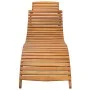 Garden lounger with solid acacia wood cushion by vidaXL, Loungers - Ref: Foro24-3061581, Price: 174,05 €, Discount: %