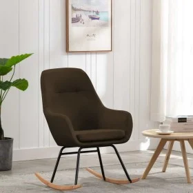 Silla mecedora de tela marrón de vidaXL, Mecedoras - Ref: Foro24-289540, Precio: 178,80 €, Descuento: %