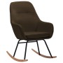 Silla mecedora de tela marrón de vidaXL, Mecedoras - Ref: Foro24-289540, Precio: 181,37 €, Descuento: %