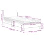 Cama con colchón tela gris claro 90x190 cm de vidaXL, Camas y somieres - Ref: Foro24-3208304, Precio: 246,89 €, Descuento: %