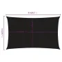 Toldo de vela rectangular HDPE negro 160 g/m² 6x8 m de vidaXL, Sombrillas - Ref: Foro24-311745, Precio: 87,11 €, Descuento: %