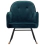 Silla mecedora de terciopelo azul de vidaXL, Mecedoras - Ref: Foro24-289518, Precio: 116,41 €, Descuento: %