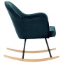 Silla mecedora de terciopelo azul de vidaXL, Mecedoras - Ref: Foro24-289518, Precio: 116,41 €, Descuento: %