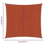 Toldo de vela cuadrado HDPE terracota 160 g/m² 3,6x3,6 m de vidaXL, Sombrillas - Ref: Foro24-311330, Precio: 35,73 €, Descuen...