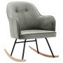 Silla mecedora de terciopelo gris de vidaXL, Mecedoras - Ref: Foro24-289519, Precio: 130,76 €, Descuento: %