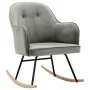 Silla mecedora de terciopelo gris de vidaXL, Mecedoras - Ref: Foro24-289519, Precio: 129,48 €, Descuento: %