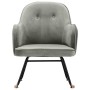 Silla mecedora de terciopelo gris de vidaXL, Mecedoras - Ref: Foro24-289519, Precio: 130,76 €, Descuento: %