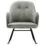 Silla mecedora de terciopelo gris de vidaXL, Mecedoras - Ref: Foro24-289519, Precio: 129,48 €, Descuento: %
