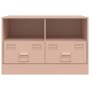 Muebles para TV 2 unidades acero rosa 67x39x44 cm de vidaXL, Muebles TV - Ref: Foro24-841742, Precio: 131,14 €, Descuento: %