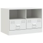 Mueble para TV de acero blanco 67x39x44 cm de vidaXL, Muebles TV - Ref: Foro24-841749, Precio: 73,07 €, Descuento: %