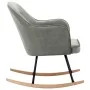 Silla mecedora de terciopelo gris de vidaXL, Mecedoras - Ref: Foro24-289519, Precio: 129,48 €, Descuento: %