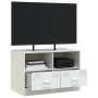 Mueble para TV de acero blanco 67x39x44 cm de vidaXL, Muebles TV - Ref: Foro24-841749, Precio: 73,07 €, Descuento: %