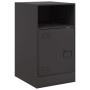 Mesita de noche acero negra 34,5x39x62 cm de vidaXL, Mesitas de noche - Ref: Foro24-841763, Precio: 58,03 €, Descuento: %