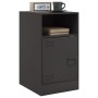 Mesita de noche acero negra 34,5x39x62 cm de vidaXL, Mesitas de noche - Ref: Foro24-841763, Precio: 58,03 €, Descuento: %