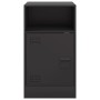 Mesita de noche acero negra 34,5x39x62 cm de vidaXL, Mesitas de noche - Ref: Foro24-841763, Precio: 58,03 €, Descuento: %