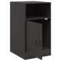 Mesita de noche acero negra 34,5x39x62 cm de vidaXL, Mesitas de noche - Ref: Foro24-841763, Precio: 58,03 €, Descuento: %