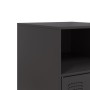 Mesita de noche acero negra 34,5x39x62 cm de vidaXL, Mesitas de noche - Ref: Foro24-841763, Precio: 58,03 €, Descuento: %