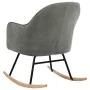 Silla mecedora de terciopelo gris de vidaXL, Mecedoras - Ref: Foro24-289519, Precio: 129,48 €, Descuento: %