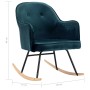 Silla mecedora de terciopelo azul de vidaXL, Mecedoras - Ref: Foro24-289518, Precio: 116,41 €, Descuento: %