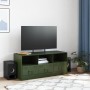 Mueble de TV de acero verde oliva 99x39x44 cm de vidaXL, Muebles TV - Ref: Foro24-841737, Precio: 110,15 €, Descuento: %
