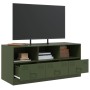 Mueble de TV de acero verde oliva 99x39x44 cm de vidaXL, Muebles TV - Ref: Foro24-841737, Precio: 110,15 €, Descuento: %