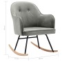 Silla mecedora de terciopelo gris de vidaXL, Mecedoras - Ref: Foro24-289519, Precio: 130,76 €, Descuento: %