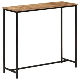 Konsolentisch aus massivem Mangoholz und Eisen, 80 x 30 x 74 cm von vidaXL, Seitentische - Ref: Foro24-371967, Preis: 77,77 €...