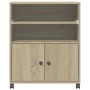 Soporte para impresora con ruedas roble Sonoma 60x48x74 cm de vidaXL, Soportes para impresoras - Ref: Foro24-840634, Precio: ...
