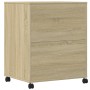 Soporte para impresora con ruedas roble Sonoma 60x48x74 cm de vidaXL, Soportes para impresoras - Ref: Foro24-840634, Precio: ...