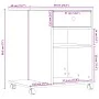 Soporte para impresora con ruedas roble ahumado 60x40x68,5 cm de vidaXL, Soportes para impresoras - Ref: Foro24-840643, Preci...
