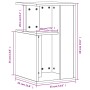 Mesa auxiliar madera de ingeniería negro 35x35x60 cm de vidaXL, Mesas de centro - Ref: Foro24-840738, Precio: 43,63 €, Descue...