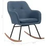 Blauer Schaukelstuhl aus Stoff von vidaXL, Schaukelstühle - Ref: Foro24-289531, Preis: 108,27 €, Rabatt: %
