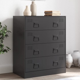 Aparador de acero negro 67x39x83 cm de vidaXL, Aparadores - Ref: Foro24-841679, Precio: 178,09 €, Descuento: %