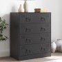 Aparador de acero negro 67x39x83 cm de vidaXL, Aparadores - Ref: Foro24-841679, Precio: 178,09 €, Descuento: %