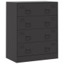 Aparador de acero negro 67x39x83 cm de vidaXL, Aparadores - Ref: Foro24-841679, Precio: 178,09 €, Descuento: %