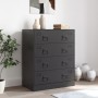 Aparador de acero negro 67x39x83 cm de vidaXL, Aparadores - Ref: Foro24-841679, Precio: 178,09 €, Descuento: %