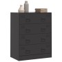 Aparador de acero negro 67x39x83 cm de vidaXL, Aparadores - Ref: Foro24-841679, Precio: 178,09 €, Descuento: %