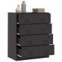 Aparador de acero negro 67x39x83 cm de vidaXL, Aparadores - Ref: Foro24-841679, Precio: 178,09 €, Descuento: %