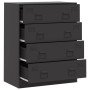 Aparador de acero negro 67x39x83 cm de vidaXL, Aparadores - Ref: Foro24-841679, Precio: 178,09 €, Descuento: %