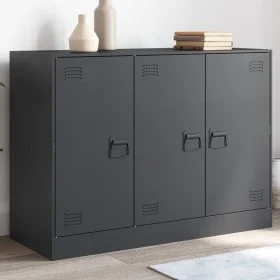 Aparador de acero antracita 99x39x73 cm de vidaXL, Aparadores - Ref: Foro24-841723, Precio: 163,02 €, Descuento: %