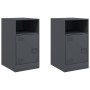 Mesitas de noche 2 unidades gris antracita 34,5x39x62 cm de vidaXL, Mesitas de noche - Ref: Foro24-841768, Precio: 96,45 €, D...