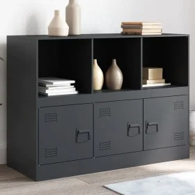 Aparador de acero antracita 99x39x73 cm de vidaXL, Aparadores - Ref: Foro24-841789, Precio: 140,48 €, Descuento: %