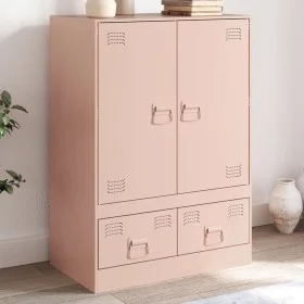 Aparador de acero rosa 67x39x95 cm de vidaXL, Aparadores - Ref: Foro24-841806, Precio: 156,68 €, Descuento: %